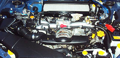 Detailed engine bay