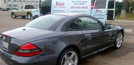 Silver Mercedes detailed by Lee's