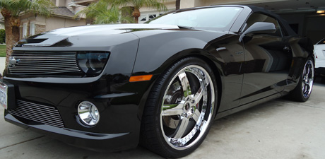 Black Camaro with a swirl-free gloss finish